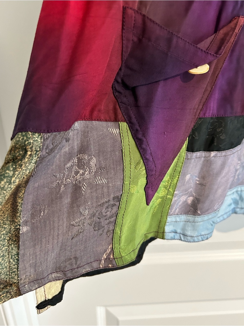 Vintage Kusnadi Ombre Patchwork Top Purple Red Multi Size L - Picture 8 of 16